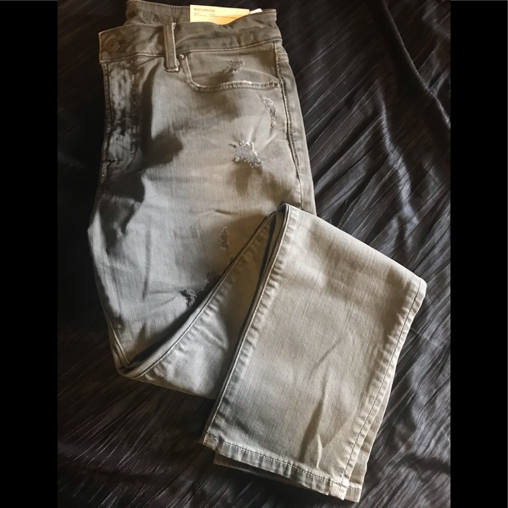 American Eagle man jean color green